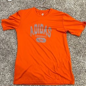 Orange adidas tee shirt